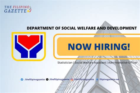 dswd iloilo hiring|Social Welfare Officer II, DSWD FO VII.